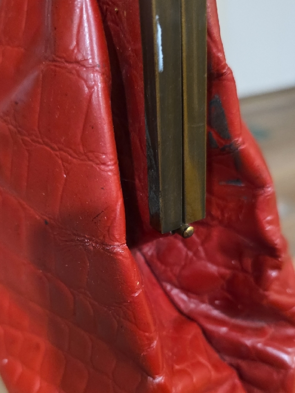 Susan Gail Red Leather Handbag - Picture 5 of 8